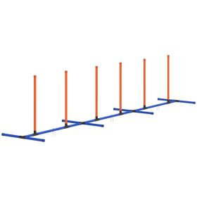 Dog Agility Training Equipment Adjustable Poles for Dog Agility Course with Carry Bag (Option: Orange-770x160x150 mm)